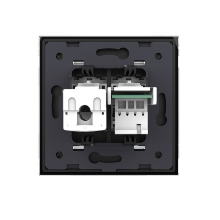 Розетка ТЛФ/КОМП RJ-45 Черная Livolo