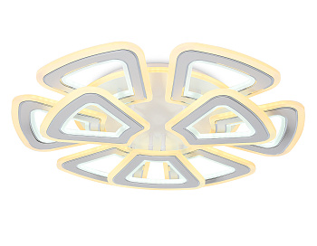 Светильник потолочный светодиодный с пультом FA8892/6+3 WH/CH белый/хром 210W 3000K/4200K/6400K 650*640*130 (ПДУ РАДИО 2.4G) Ambrella Light