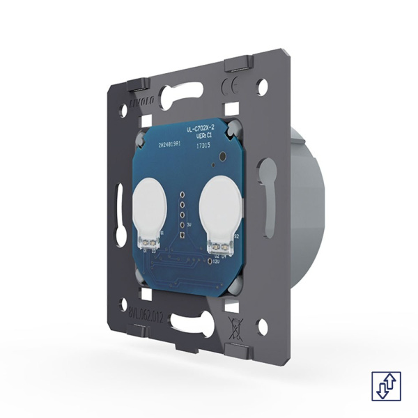 Сенсорный импульсный выключатель для жалюзей 2 клавиши (механизм) Livolo