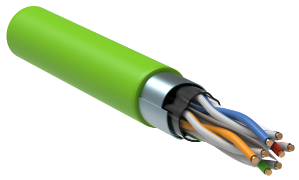ITK Витая пара F/UTP кат.6 4х2х23AWG solid LSZH нг(А)-HFLTx зеленый (305м)