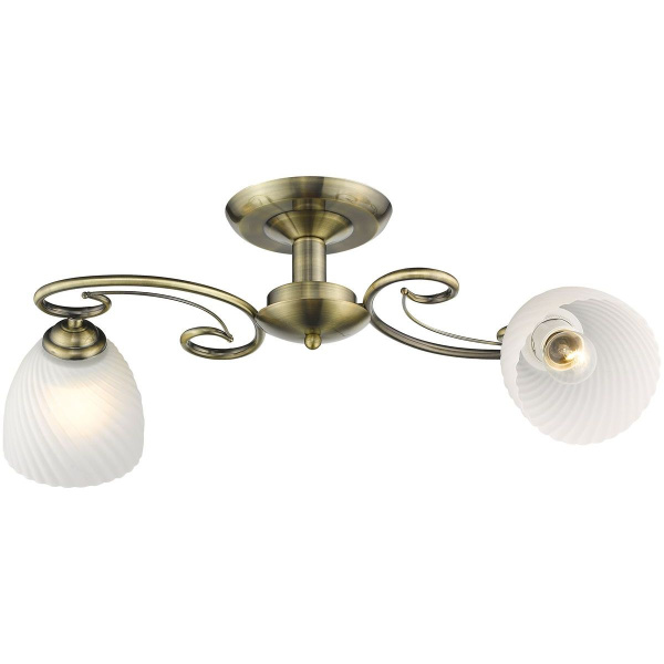 Люстра потолочная Бронза/Белый E27 2*60Вт 726-507-02 VELANTE