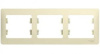 GLOSSA  Рамка горизонтальная 3-м . бежевый IP20 (уп.15шт) Schneider Electric
