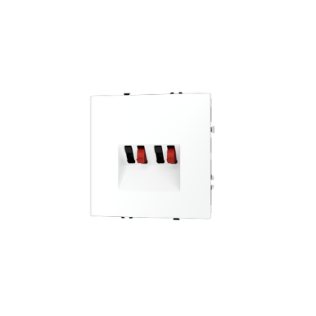 Розетка акустическая встраиваемая Voltum S70 4-местная, (белый матовый)