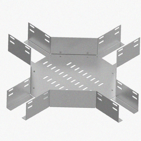 Лоток крестообразный глухой КМГ 250х200 УТ1,5, оцинкованный лист S1,0