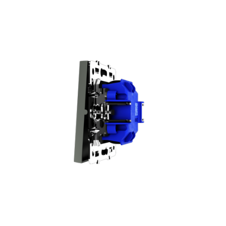 Выключатель с самовозвратом встраиваемый Voltum S70 одноклавишный 10А, (титан)