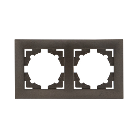 Валенсия Рамка 2-местная графит EKF