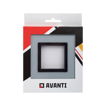 Рамка из натурального стекла, ,"Avanti", светло-серая, 1 пост (2 мод.) DKC