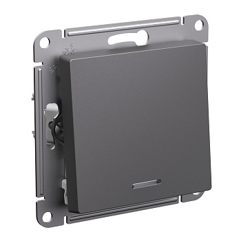 ATLASDESIGN Механизм выключателя 1 кл. с подсветкой, 10А БАЗАЛЬТ Schneider Electric