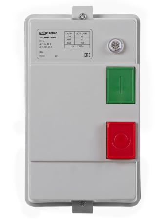Контактор КМН23260 32А в оболочке с индикатором Ue=220В/АС3 IP54 TDM