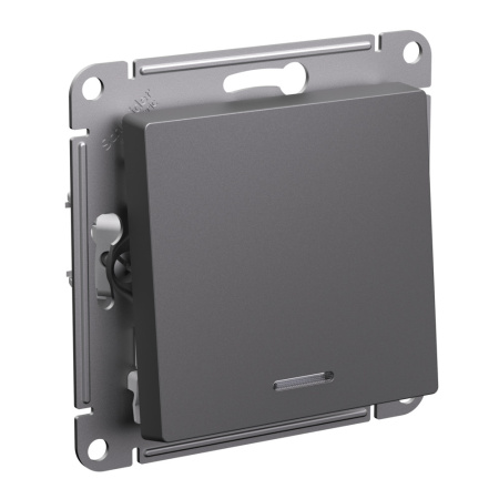 ATLASDESIGN 1-кл ПЕРЕКЛЮЧАТЕЛЬ с подсветкой, сх.6а, 10АХ, механизам, БАЗАЛЬТ Schneider Electric