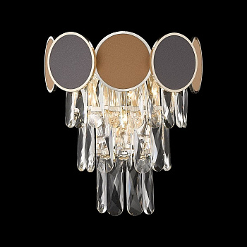 Бра Золото/Прозрачный, Коричневый E14 3*40Вт WE145.03.301 WERTMARK