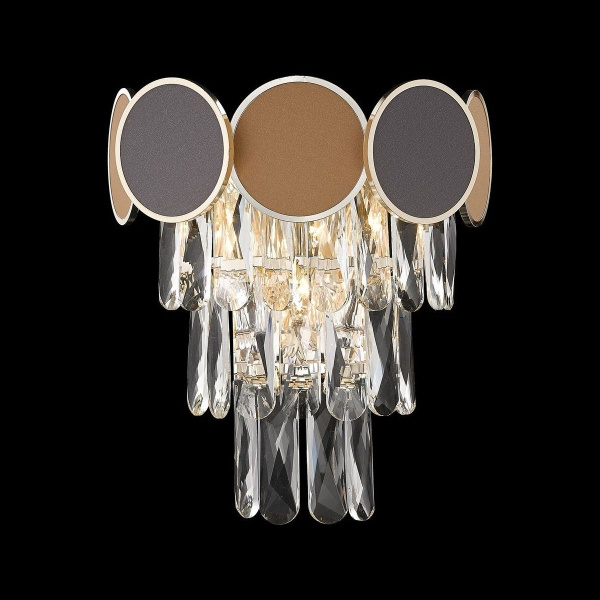 Бра Золото/Прозрачный, Коричневый E14 3*40Вт WE145.03.301 WERTMARK