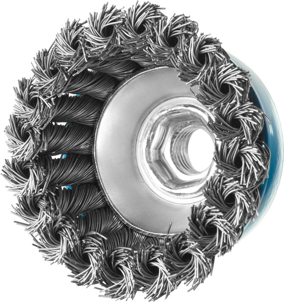 Профессионал. Щетка чашечная для УШМ, плетеные пучки стальной проволоки 0,5мм, 65ммхМ14 ЗУБР