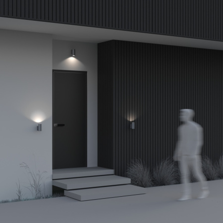 Настенный светильник (бра) 50Вт Серый IP54 Bowery O574WL-01GR Outdoor Maytoni