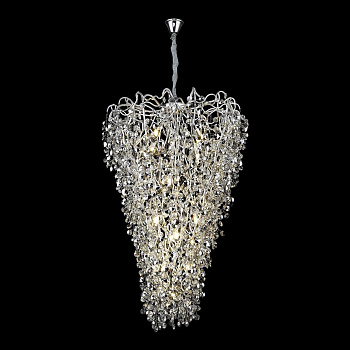 Люстра подвесная Матовый никель/Прозрачный, Черный G9 15*40Вт WE188.15.203 WERTMARK