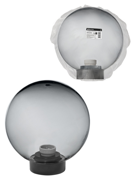 Светильник НТУ 03- 60-202 шар d=200 мм IP54 (дымчатый ПММА, основание плоское ПК, Е27) TDM