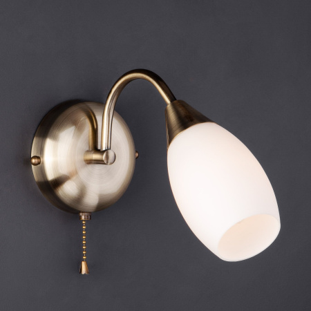 Бра со стеклянным плафоном 1*E14 40Вт античная бронза IP20 Ginevra (30280/1 античная бронза) Eurosvet