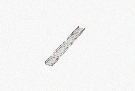 Лоток замковый перфорированный ЛМЗ 300х200х3000 УТ1,5, оцинкованный лист, S1,5