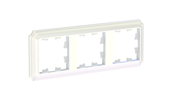 ATLASDESIGN ANTIQUE 3-постовая РАМКА, универсальная, ЖЕМЧУГ Schneider Electric