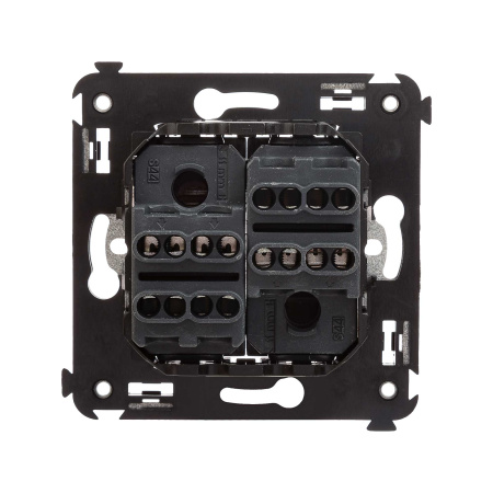 Перекрестный переключатель двухклавишный в стену, "Avanti", "Черный квадрат" DKC