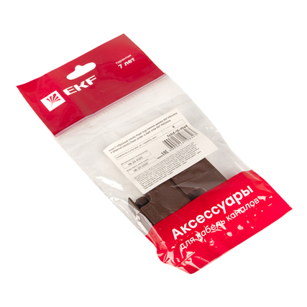 Угол T-образный (15х10) (4 шт) темное дерево EKF-Plast