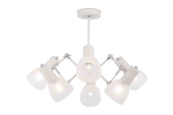 Люстра 6*E14 40Вт Белый и Хром IP20 Avery FR5080PL-06W Freya