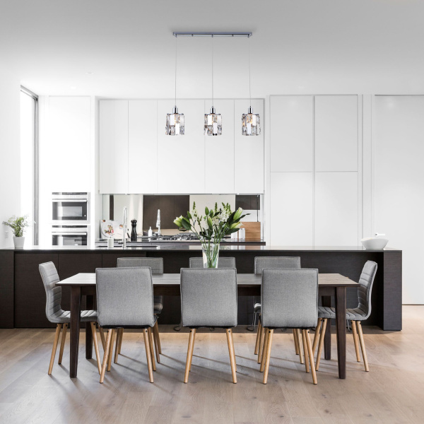 Подвесной светильник с хрусталем 3*E14 60Вт хром IP20 Scoppio (50101/3 хром) Eurosvet