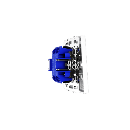 Выключатель встраиваемый Voltum S70 двухклавишный 10А, (белый глянцевый)