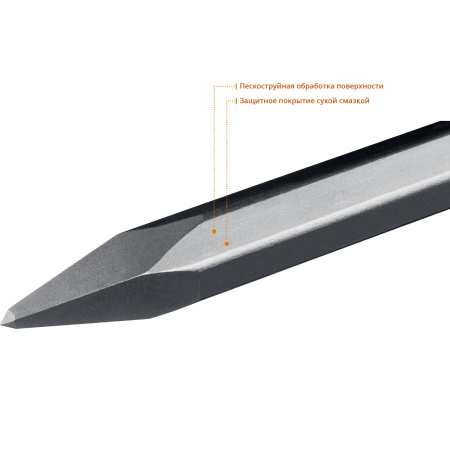 HEX 28,6 (Макита тип) Зубило пикообразное 400 мм ЗУБР
