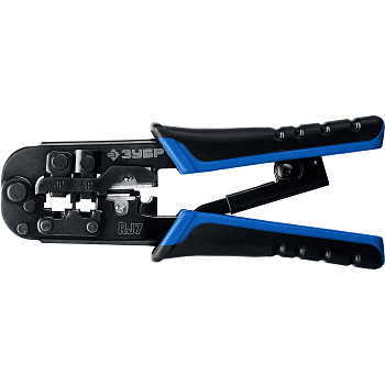 RJ-7 кримпер универсальный, RJ45, RJ11/RJ12, Профессионал ЗУБР