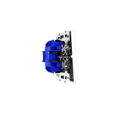 Выключатель встраиваемый Voltum S70 двухклавишный 10А, (белый матовый)