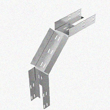 Лоток замковый перфорированный КСЗ 80х80-90 УТ1,5 для поворота трассы вниз на 90, горячее цинкование, S1,5