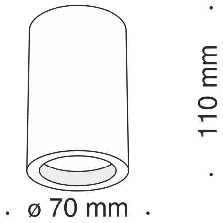 Потолочный светильник 1*GU10 30Вт Белый IP20 Conik gyps C003CW-01W Technical