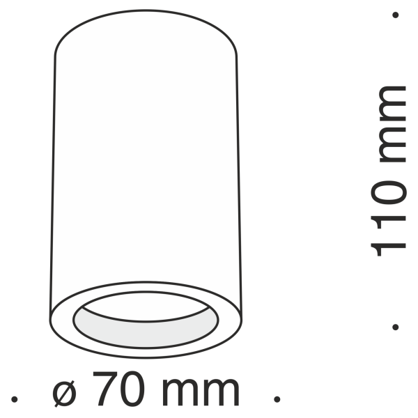 Потолочный светильник 1*GU10 30Вт Белый IP20 Conik gyps C003CW-01W Technical