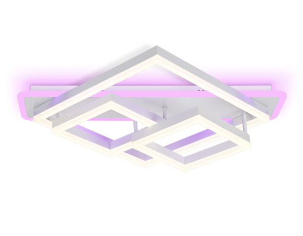 Светильник светодиодный потолочный с пультом FA8531 WH белый 132W 3000K-6400K 630*570*160 (ПДУ РАДИО 2.4G) Ambrella Light