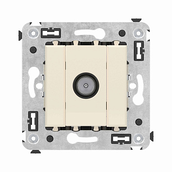 Розетка TV оконечная в стену, "Avanti", "Ванильная дымка" DKC