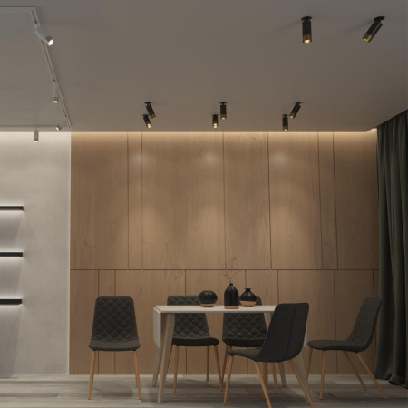 Св-к встр.IP20 GU10 9W 220V SLIM черный/золото NOVOTECH