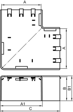 NPAN 100x60 Угол плоский DKC