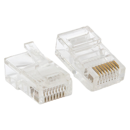 Коннектор RJ-45 TERACOM неэкранированный 8P8C Cat,5E универсальный (упак,50шт) EKF