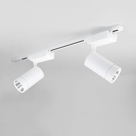 Трековый светодиодный светильник для однофазного шинопровода 40Вт 4200К белый, серебряный IP20 Baril (a046184) Elektrostandard