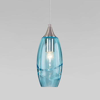 Подвесной светильник 1*E27 40Вт хром IP20 (50222/1 голубой) Eurosvet
