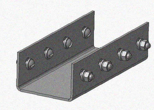 Соединитель стоек СС УХЛ1, оцинкованный лист, S2,0