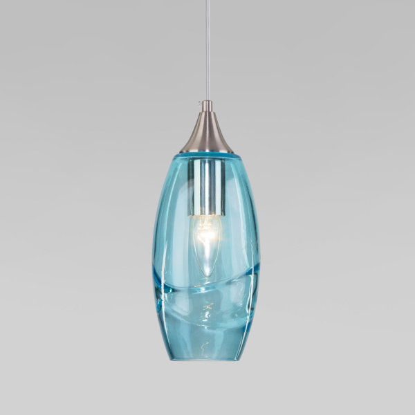 Подвесной светильник 1*E27 40Вт хром IP20 (50222/1 голубой) Eurosvet
