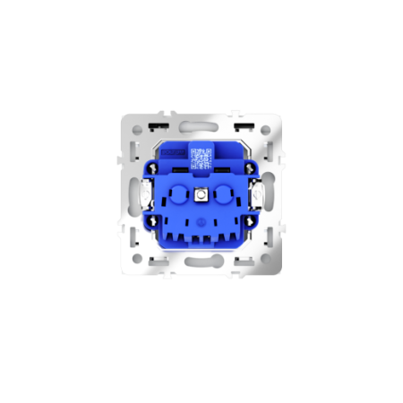 Розетка встраиваемая Voltum S70 с заземлением, защитными шторками и крышкой 16А, (белый матовый)