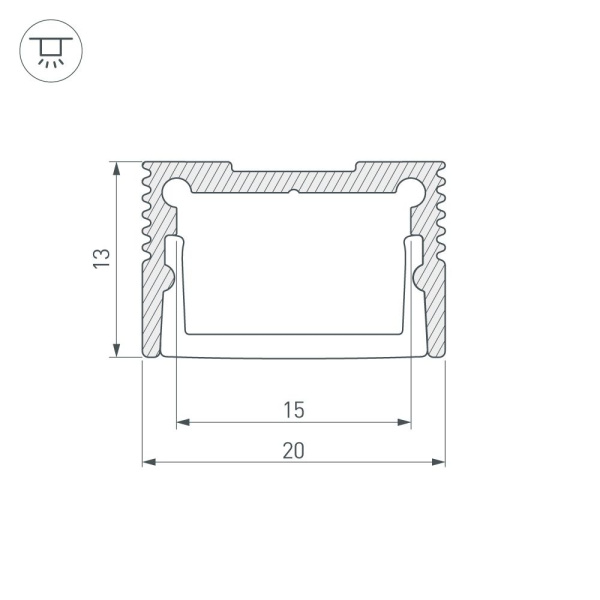 Профиль SL-SLIM20-H13-2000 BLACK Arlight