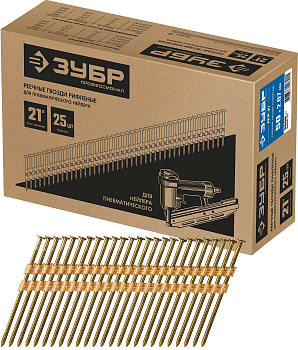 РГР-21 50 мм реечные гвозди рифленые, 3500 шт. ЗУБР