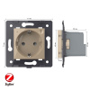Розетка ZigBee (Wi-Fi) с з/з с защитными шторками 16A, цвет золотой (механизм) Livolo
