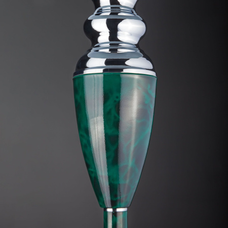 Торшер классический с абажуром 1*E27 40Вт зеленый, хром IP20 Majorka (009/1T зеленый) Eurosvet