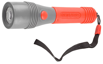 Фонарь "Мастер" ручной, пластмассовый, двукомпонентная ручка, 1 светодиод, 2АА ЗУБР