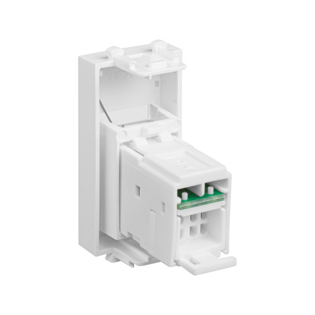 Компьютерная розетка RJ-45 модульная, кат.5е, "Avanti", "Белое облако", 1 модуль DKC Компьютерная розетка RJ-45 модульная, кат.5е, "Avanti", "Белое облако", 1 модуль DKC